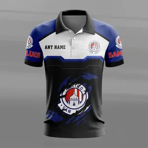 LIGA MX Atletico San Luis Personalized Name MultiColor Polo Design ST2603