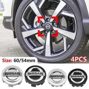 4pcs Nissan Car Wheel HUB Center Caps Stickers, Easy Installation, Waterproof and Scratch Resistant, Customizable Accessory for Altima, Rogue, and More