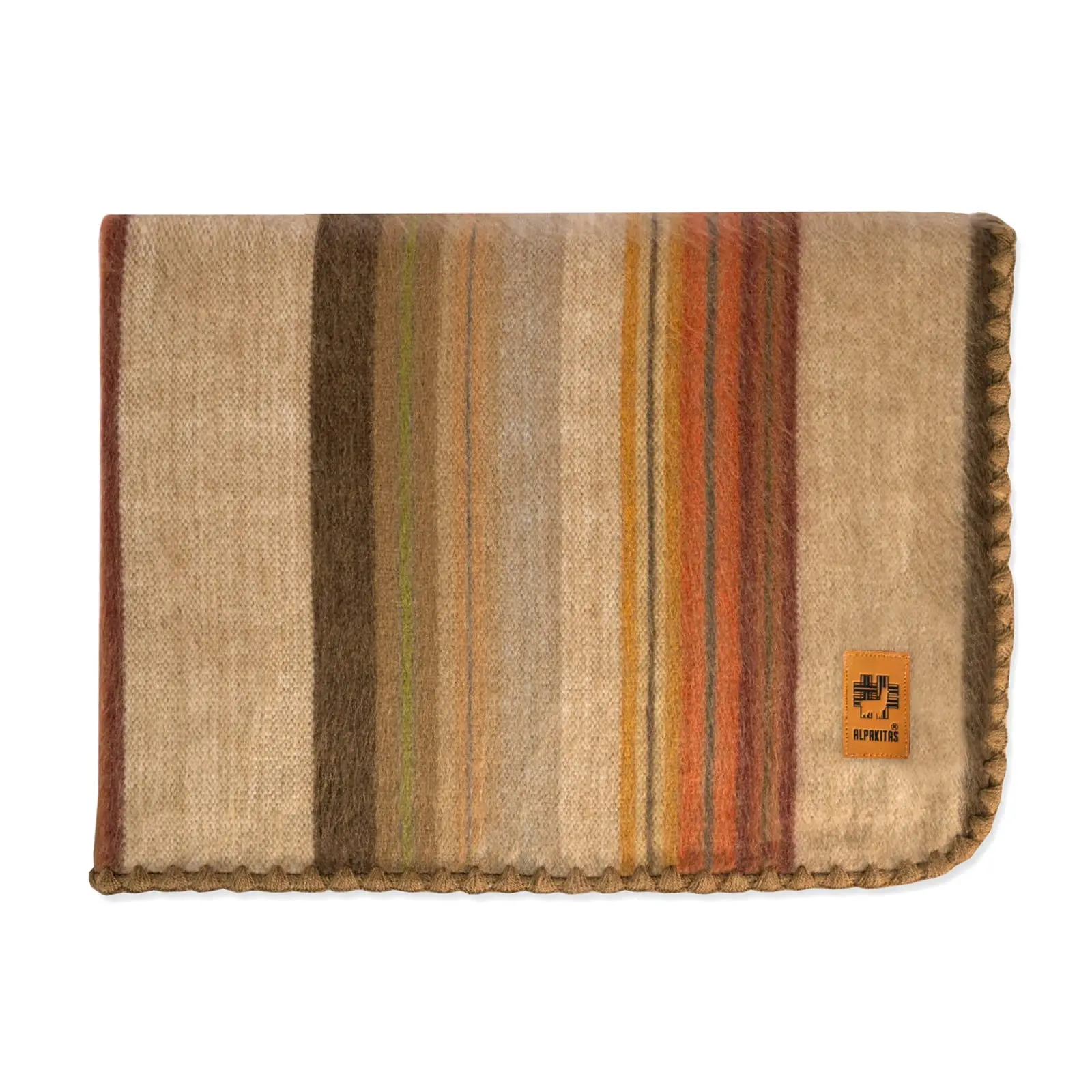 Alpaca Wool Blanket - Queen Size Bed - Alpaca Throw - Best Gift & Warm, Lightweight, Couch or Camp - Outdoor - 87 x 64 Inches (Brown)