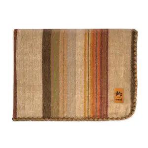 Alpaca Wool Blanket - Twin Size Bed Throw & Warm, Lightweight, Couch or Camp - Outdoor - 75 x 38 Inches (Brown)