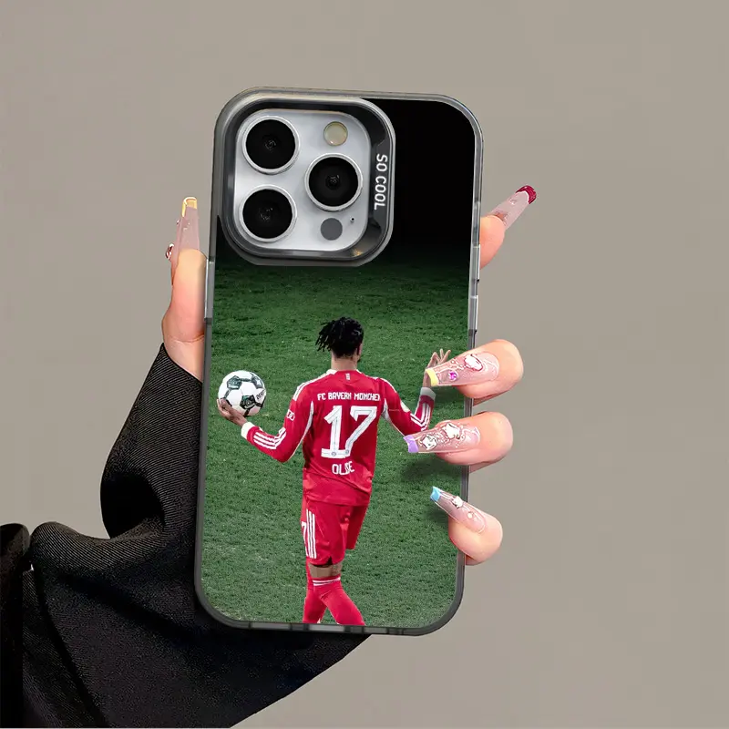 Olise IPhone 17 Promax Phone Case Anti Drop Case Suitable For IPhone 16 15 14 13 12 11 Xs Plus Samsung S25 S24 S23 S22 Ultra FE Acrylic Protective Shockproof Rugged Case Football