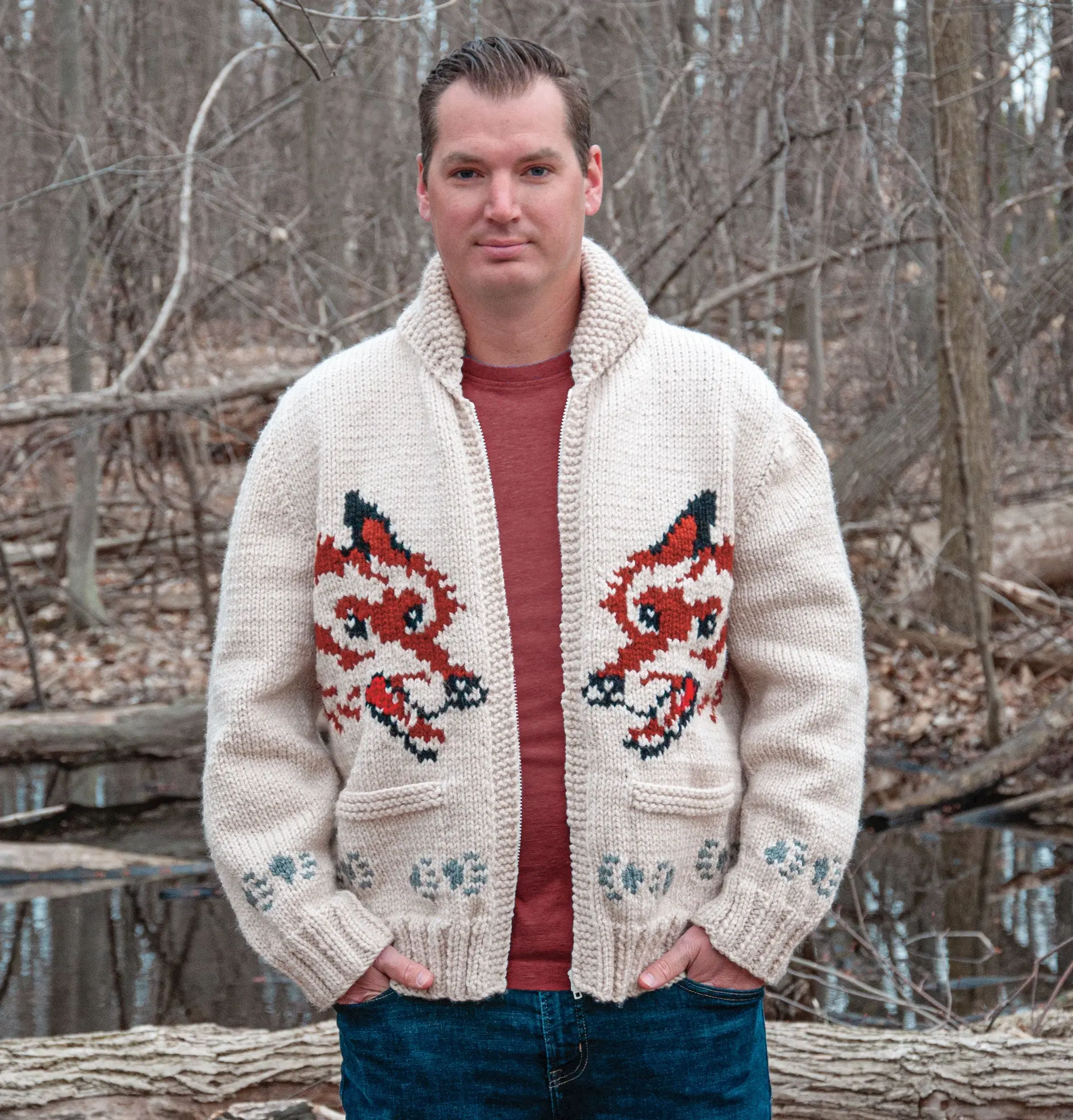 wolf knitted sweater - TikTok Shop