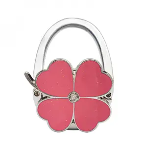 Clover Design Foldable Tote Bag, Foldable Wallet, Desktop Hook Stand, External Oil-Dripping Four-Leaf Clover Bag Hanger