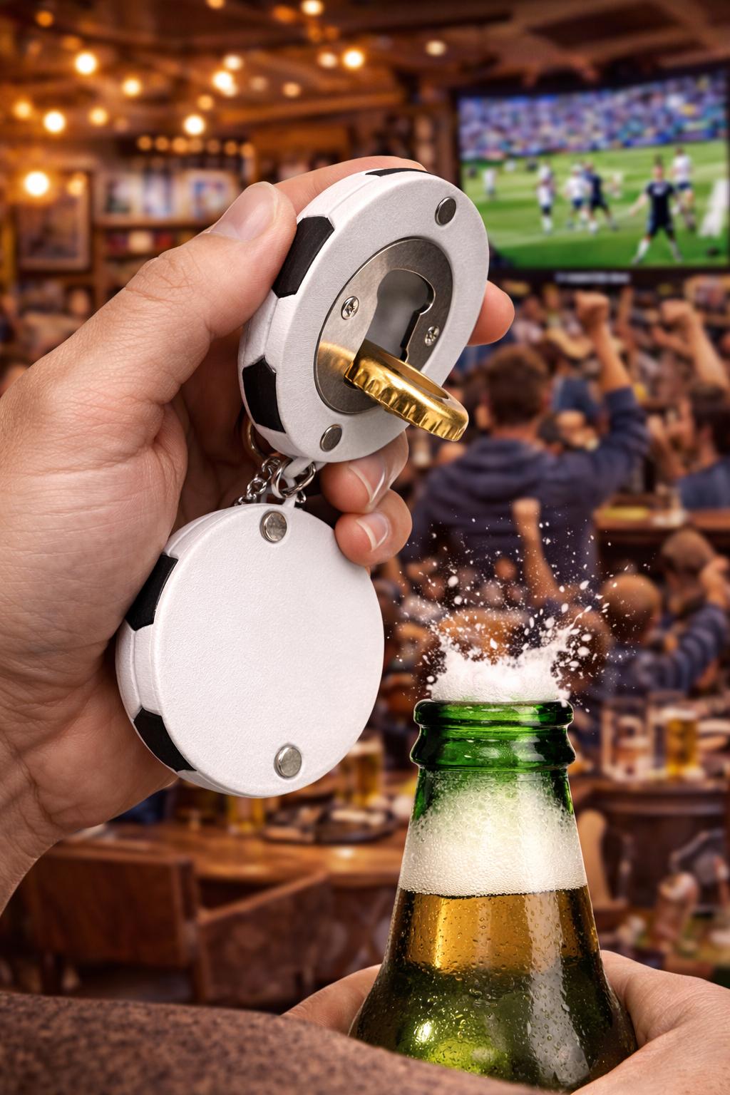 Viral Soccer Keychain! Built-in Bottle Opener + Fridge Magne