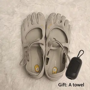 Lightweight Five-Toe Yoga Shoes for Women, Non-Slip Barefoot Minimalist Shoes for Pilates, Indoor Fitness, Studio Workouts & Floor Exercises, Breathable & Comfortable Slippers