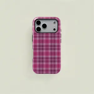 Plaid Classic Checkered Pattern Phone Case, Durable Two-In-One Protection, Fits iPhone 17 16 15 14 13 12 Pro, Samsung Galaxy S26 S25 S24 S23 Ultra Series.MFL2626