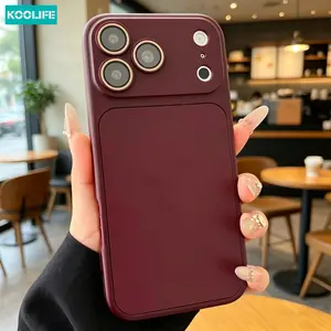 Koolife 1pc 2-in-1 Large Window Phone Case, Soft TPU, With Lens Protector, Shockproof Cover for iPhone 17 17 Pro 17 Pro Max