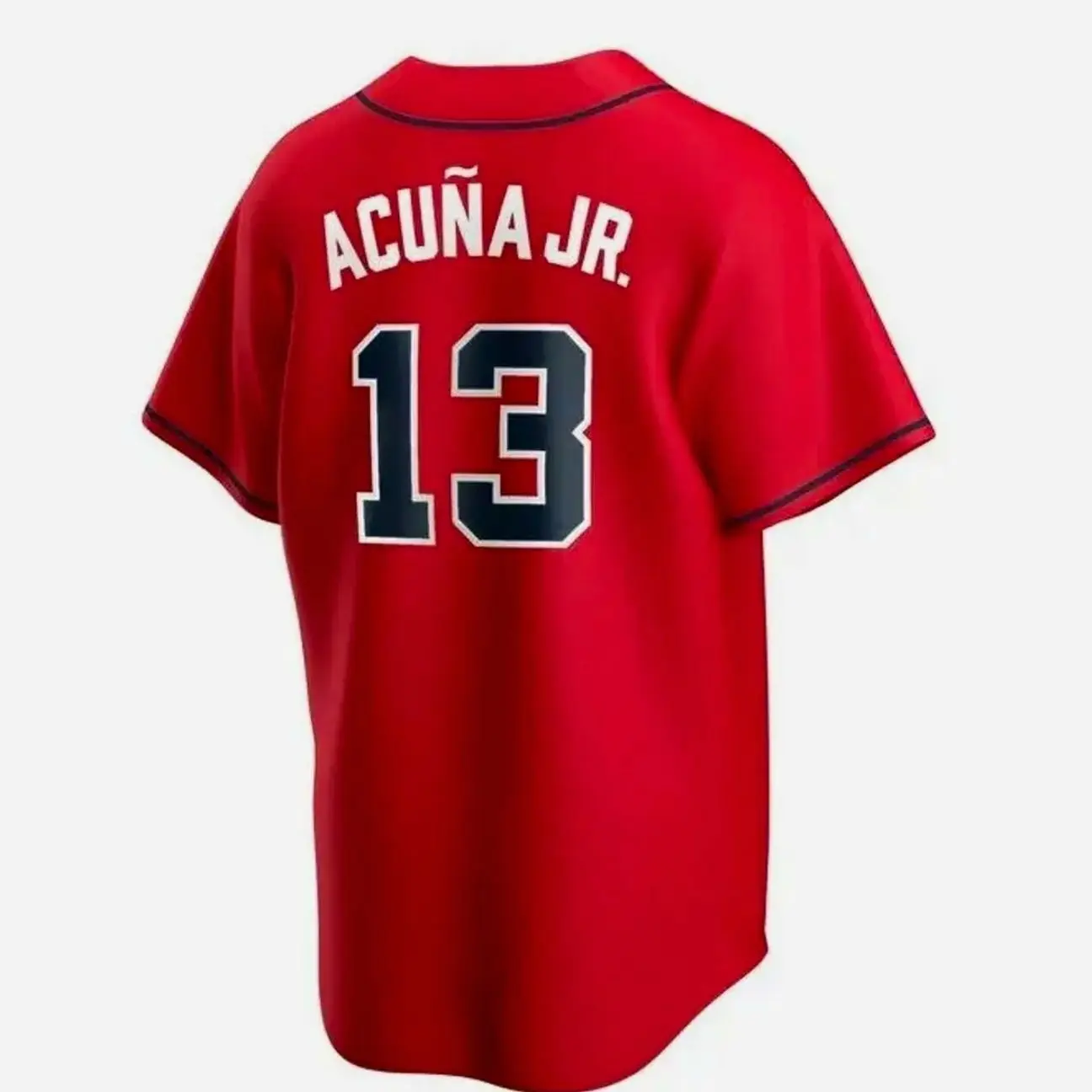 baseball jersey 13#, red casual sports baseball shirt, V-neck classic softball shirt,