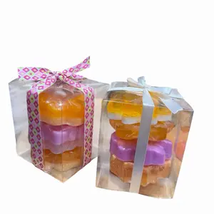 Decorative Flower Set – 3 Piece Handcrafted Gift Box with Ribbon