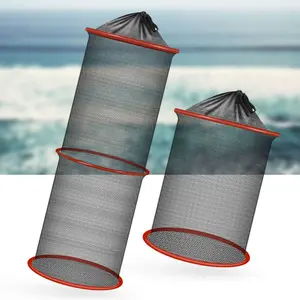 Floating Fish Basket, Fishing Basket For Caught Fish Foldable Fishing Net Small Hole Mesh Fabric Extra Large Foldable Floating Fish Basket For Outdoor Fishing