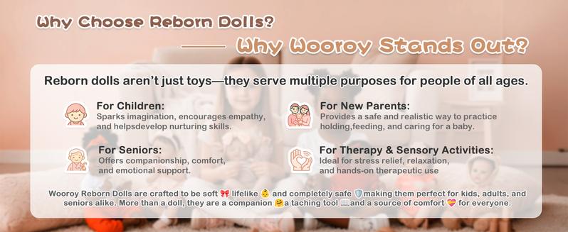 [WOOROY] Realistic Reborn Baby Doll 18 inch Newborn Baby African American Skin Soft Cloth Body Real Life Sleeping Baby Doll Birthday & Christmas Gift for Age 3+