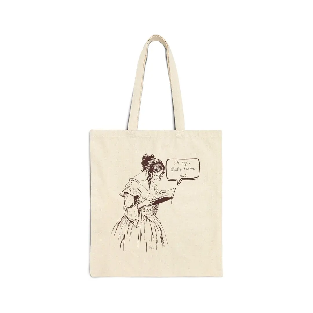 Spicy Book Tote Bag, Romantasy Reader, Funny Bookish Gift, Bookworm Gift, Book Lover, Booktok Merch, Booktrovert, Light Academia