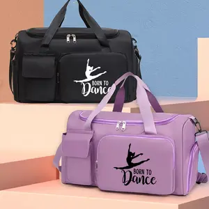 【Women's Tote Bag】Dance patterned travel bag, multi-functional gym tote/backpack, large capacity casual yoga bag, lightweight, suitable for gym, exercise, and overnight travel.