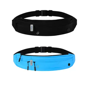 WATERFLY Running Belt Fanny Pack: Runner Marathon Jogging Waist Pack Sport Workout Exercise Fitness Phone Holder Belt for Men Women Jogger Slim Waist Bag