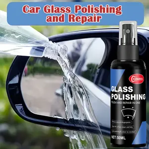 Glass Polishing Spray for Windshield, Mirrors, and Glass Surfaces, Oil Film Remover, Long-Lasting Protection Kit, Easy-To-Use Polish Set