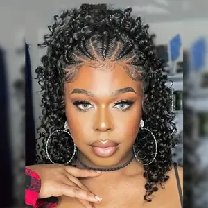 【Forehead Slant Braids】Alipearl Hair Afro Curly 13x4 Lace Front Short Human Hair Bob Wig Stylist for Black Women #TikTokShopfalldealsforyou