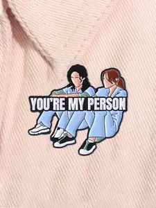 Grey's Anatomy Medical Drama TV Series Enamel Pin Classic Quote You're My Person Metal Brooch Lapel Backpack Badge Fashion Jewelry Accessories Gift for Friends Durable Metal Pins