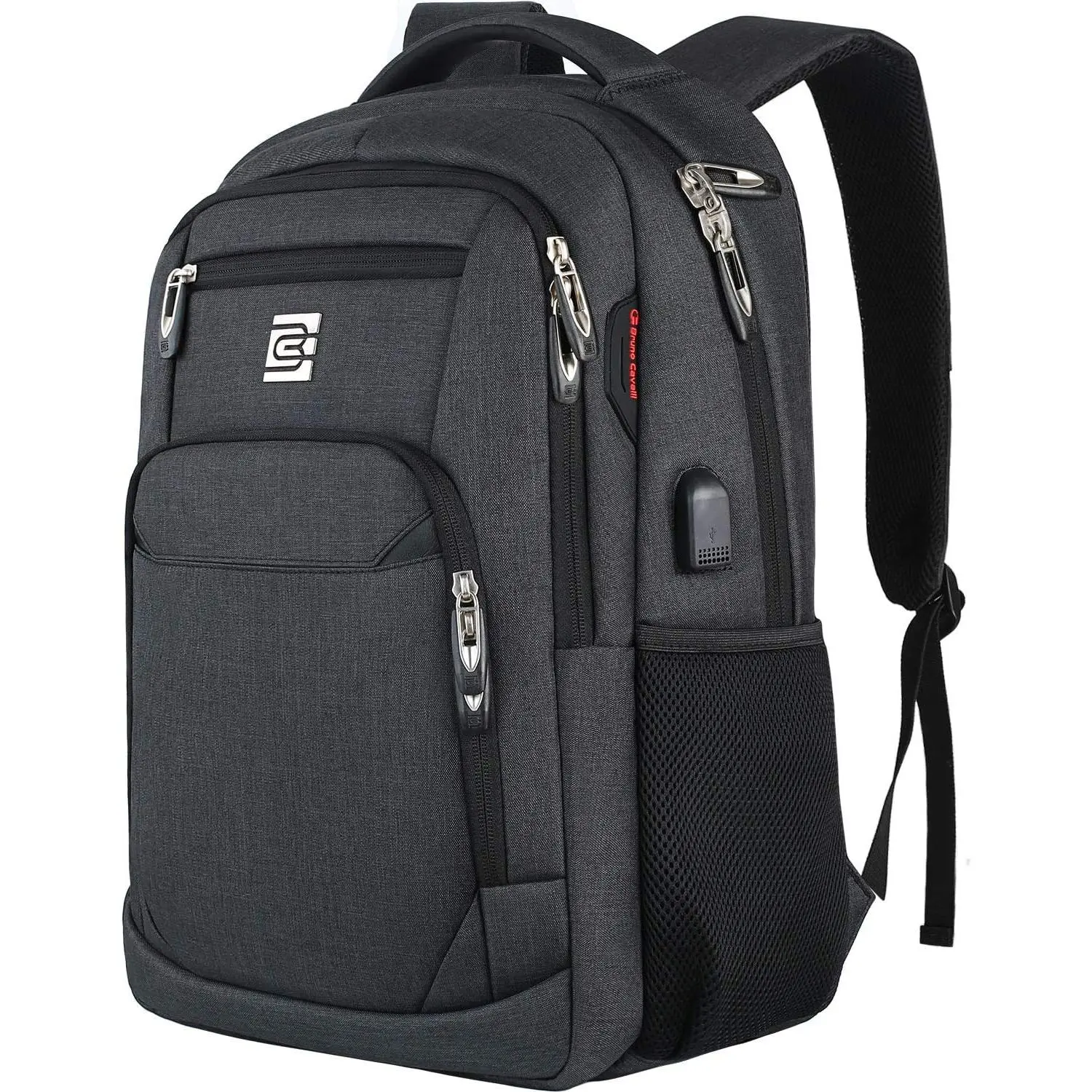 Laptop Backpack,Business Travel Anti  Slim Durable Laptops Backpack with USB  Port,Water Resistant College Computer Bag for Women & Men Fits 15.6 Inch Laptop and Notebook - Black