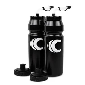Cannon Sports 1 Liter Sports Water Bottle, BPA-Free, 34 Oz Capacity, Large Mouth, 2 lids (Straw and Squeeze), Great For Helmet Sports Such As Hockey, Lacrosse, Football, Boxing (2 Pack)