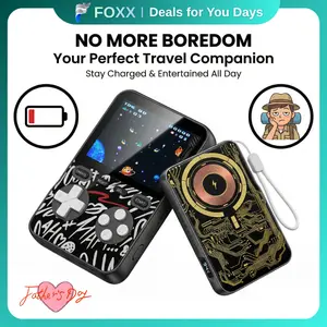 [Spotlight Day] MIRO V99 Multi-Function Portable Charger podoru MagSafe Battery Pack, 5000mAh Magnetic Portable Charger, Includes Type-C Cable, Supports 20W PD Fast Charging, Lightning Input, Compatible with iPhone 17/16/15/14/13/12 and All Models ti