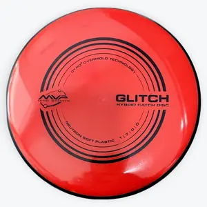 MVP GLITCH Hybrid Catch Disc - Neutron Soft Plastic, PDGA Approved, 1/7/0/0 Flight Numbers, 140g-154g, Perfect for All Players