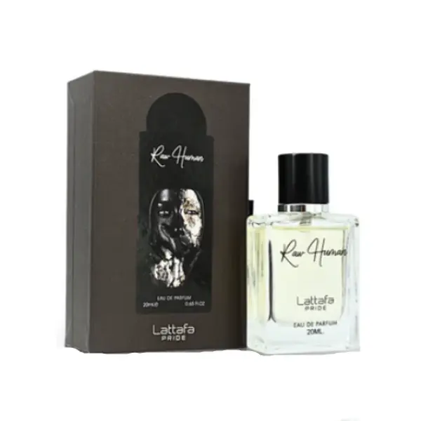 Lattafa Pride - Raw Human Unisex EDP Parfum Spray, 20 ML Concentrated Day Fragrance with Long-Lasting Distinctive Aroma