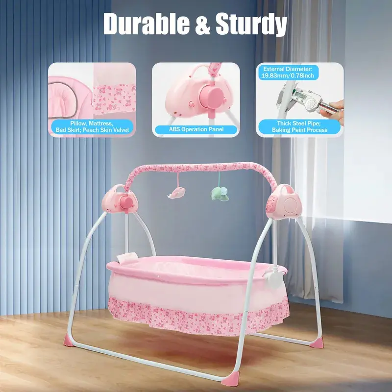 Pink Bassinet Swing Walmart Foldable Baby Rocking Bassinet BN10 Pink Bassinet Swing Walmart Foldable Baby Rocking Bassinet BN10