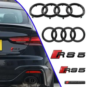 ABS Car Hood Front Rear Trunk Emblem Badge Car Logo Car front grille For Audi RS5 2016-2020 Car Series