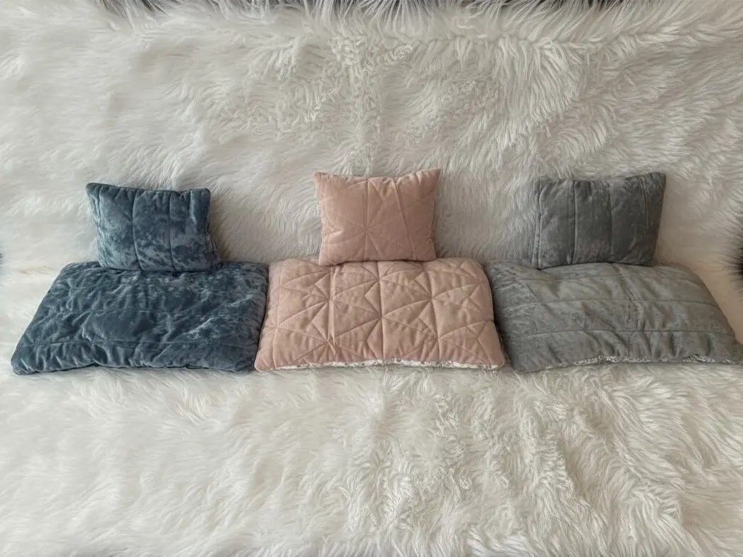 Little Haven Small Pet Bed & Pillow Set | Handmade Cozy Bed for Rabbits, Chinchillas, Cats & Small Pets