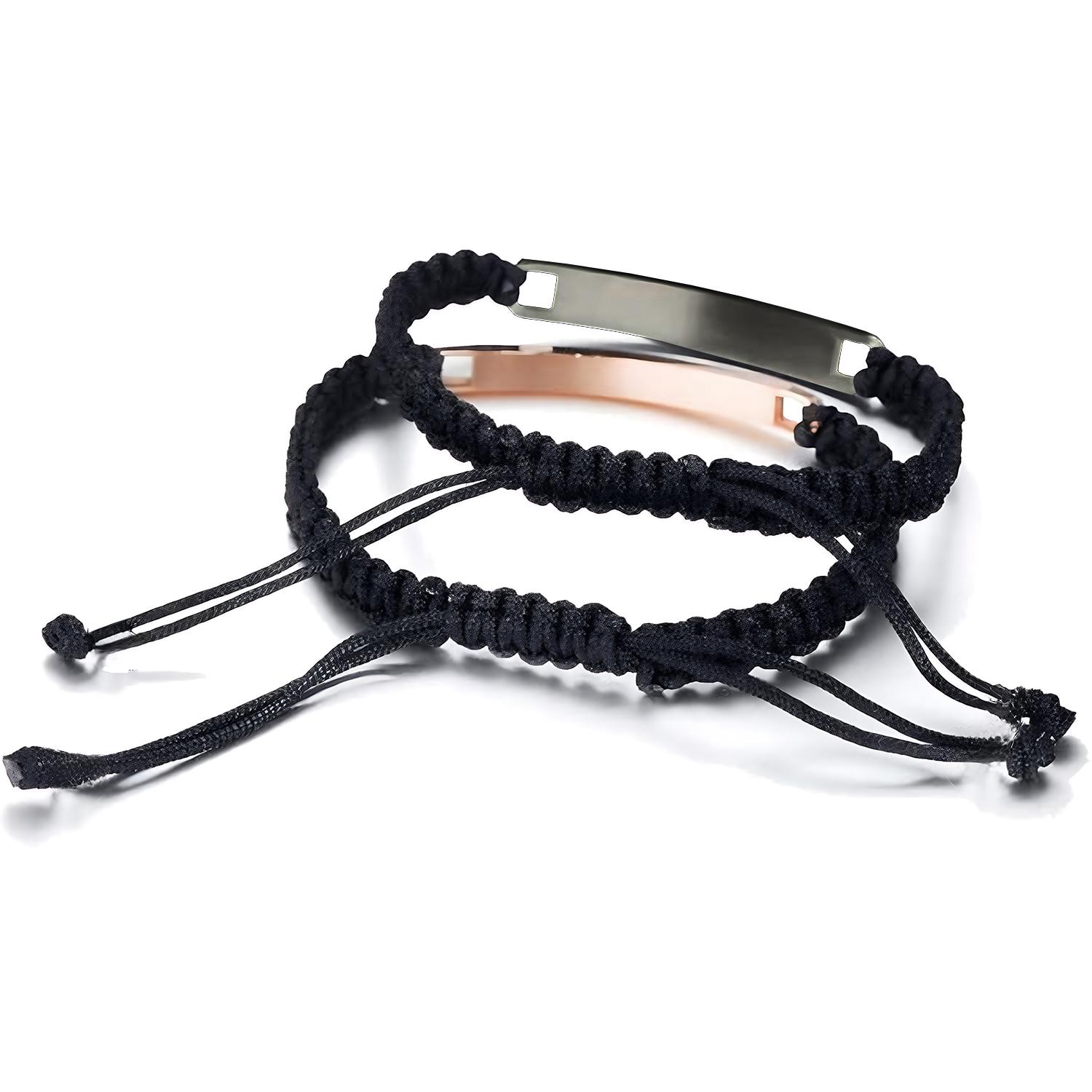 Adjustable Couple Bracelet Set, Heart Rate Bracelet, FashionBracelet for Couples, Daily Clothing Decor, Trendy All-match& Exquisite Jewelry for Birthday Love Gift, Heart Charm Bracelet