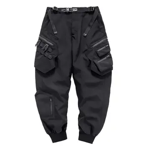 P323 Niepce Matte Black Techwear Fashion Cyber Cargo Pants