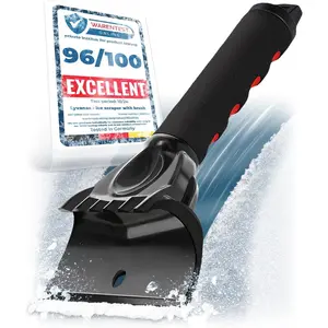 Car Ice Scraper for Car Windshield Test Winner 2026 - Ergonomic Professional Snow Scraper for Car Fast & Strong - Efficient & Safe Windshield Scraper for Ice and Snow
