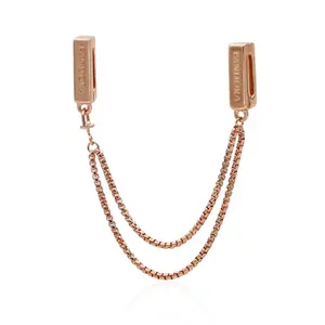 PANDORA Reflexions Floating Chains Safety Chain - PANDORA Rose 787601-05