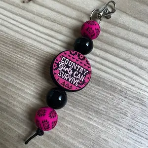 Pink Country Girls can Survive Keychains