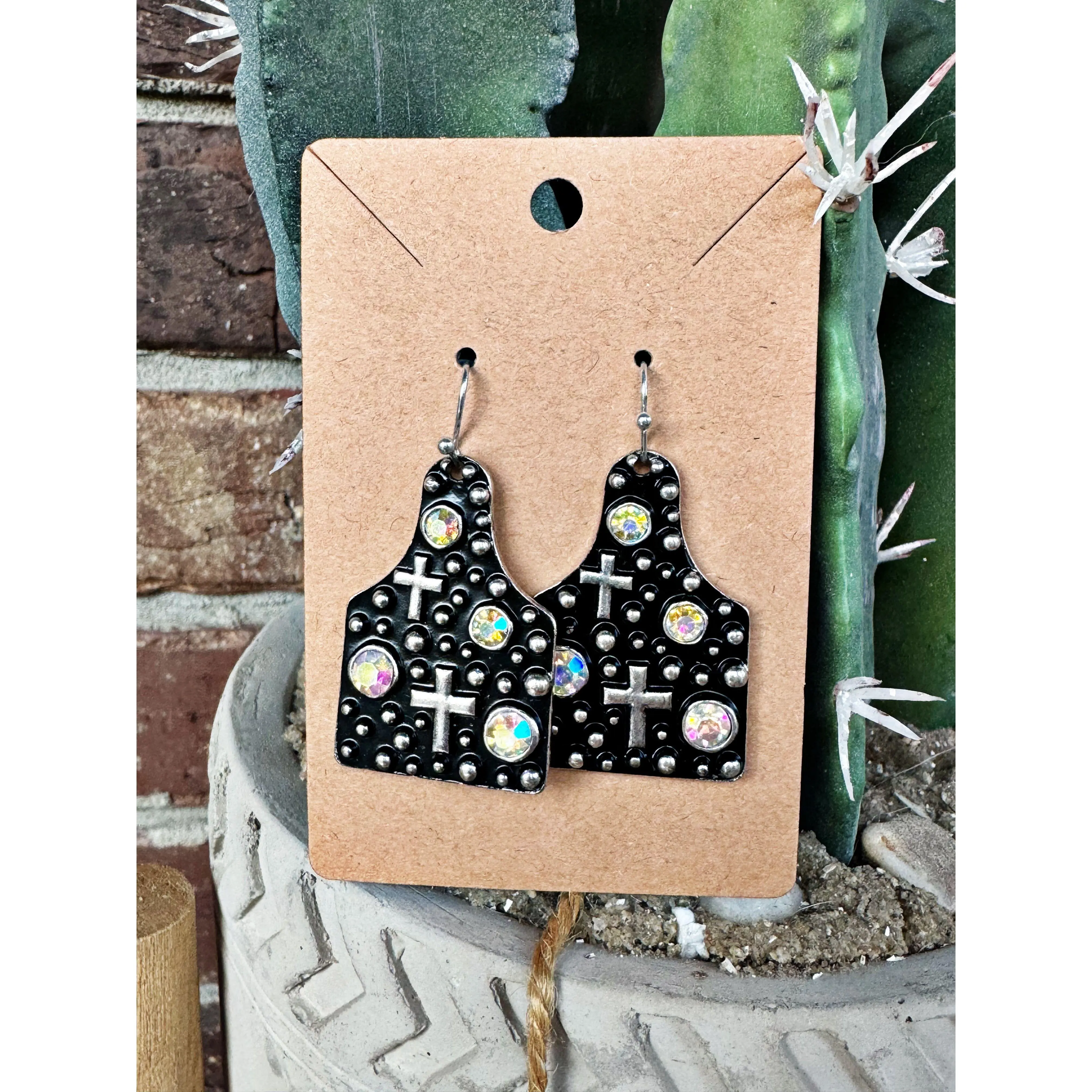 My Church Cattle Tag Earrings - Women's Jewelry Accessories
