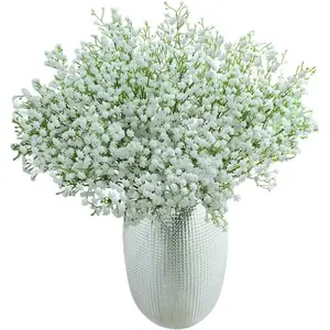 Baby’s Breath Flowers Bulk – White Real Touch Gypsophila Bouquets Faux Baby Breath for Wedding Decor, Centerpieces, DIY Floral Arrangement, Party and Home Decorations (12Pcs)