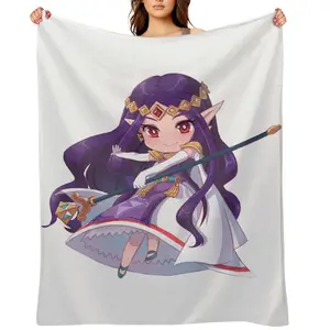 Zelda Fall Throw Blanket For Men Womens Winter Travel Nap Purple Elf Ear Princess White Flannel Blankets Office Camping Air Conditioned Quilt All Season Soft Warm Plush Bedding Throws Sofa Cars Decor Girls Christmas Gift Super Cozy Blanket
