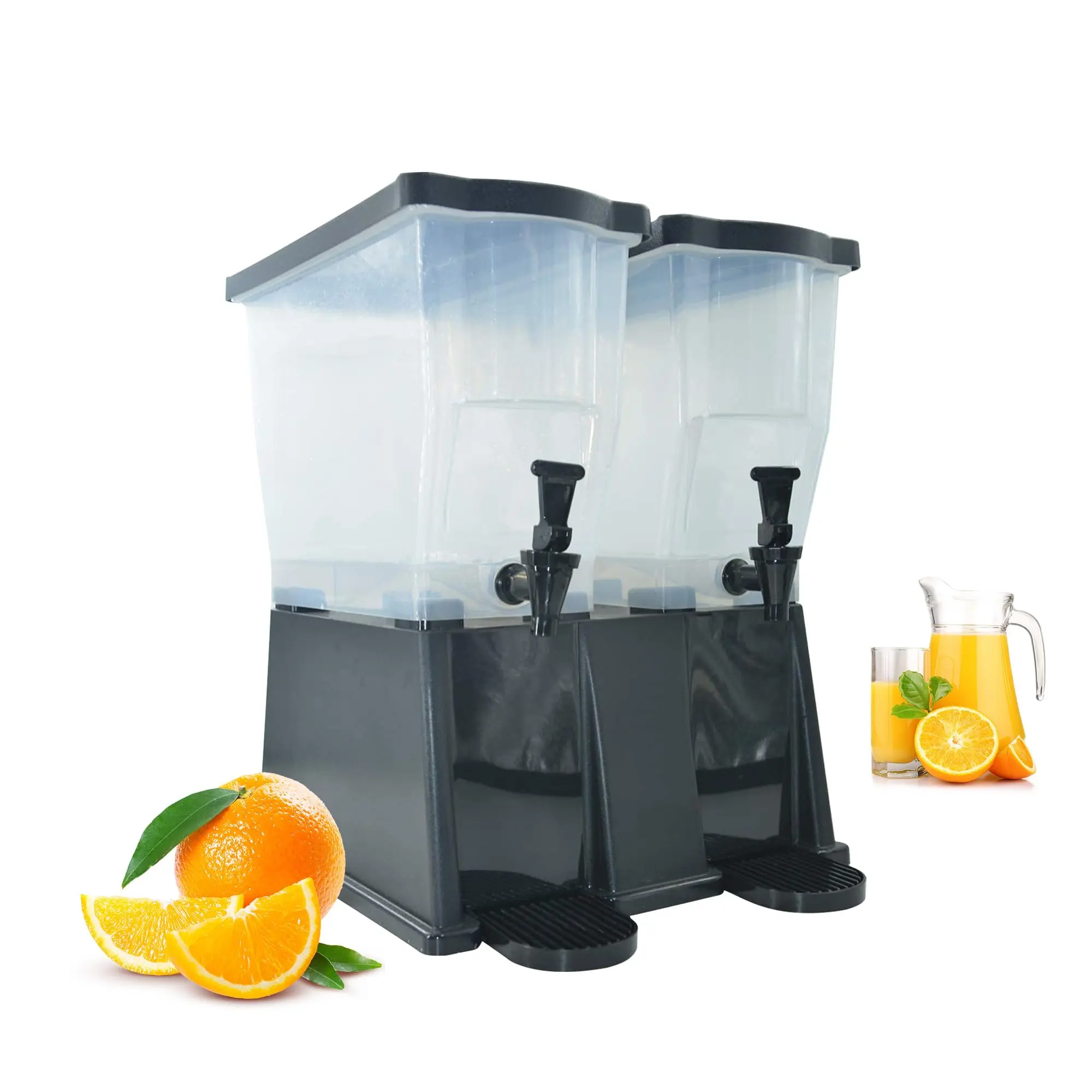 Hakka Plastic Cordless Transparent Large Volume 7gal Spout Water Cooler & Dispenser, Beverage Holder with Spigot for Cold Water/Iced Tea/Juice, Commercial Use in Restaurants & Catering