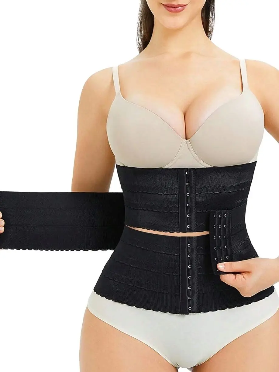 Nebility Waist Trainer For Women Corset Shapewear Tummy Control Segmented Waist Cincher Workout Girdle
