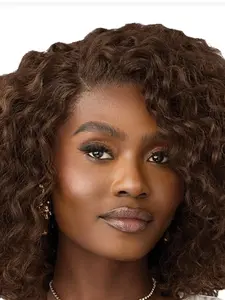 OUTRE PH 3 Perfect Hairline Lace Front Wig with Natural Curls and Rich Brown Color for Everyday Wear