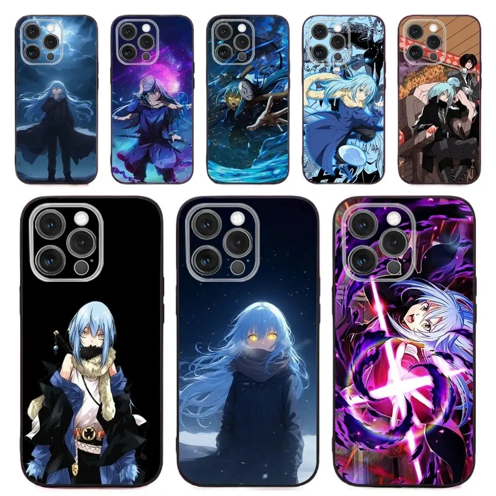Rimuru Tempest T-Tensei Phone Cases For iPhone 17 16 15 14 13 12 11 Promax Pro Air Plus Soft Silicone Black TPU Shockproof Cover Protection Gifts For Christmas Halloween Birthday