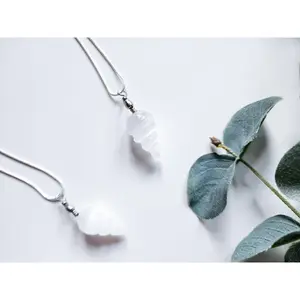 Selenite Unicorn Spiral Necklace
