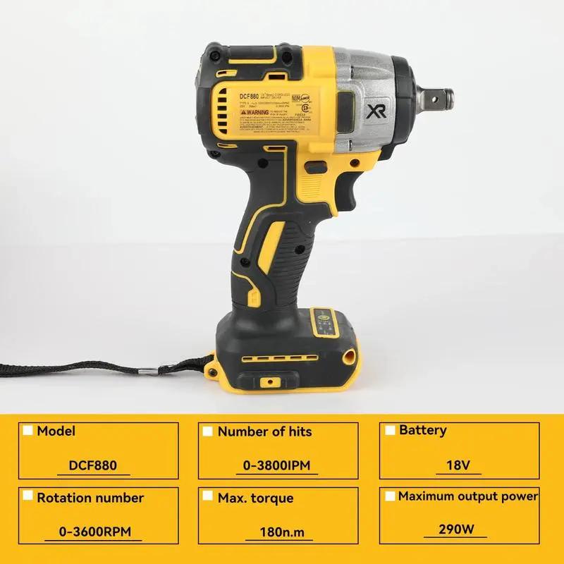 For 2026 Dewalt DCF880 205N. M 20V battery multifunctional portable wireless impact power tool brushless electric wrench