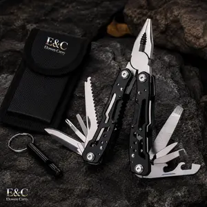 EC 14-in-1 Multitool Pliers with Free Survival Whistle, Portable Pocket Multi-Tool, Ideal Gift for Father Husband Boyfriend for Christmas Birthday Valentine's Father's Day - Samest