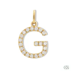 Diamond Letter Pendant - G