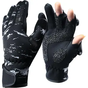 Neoprene Fishing Gloves Touchscreen 3 Cut Fingers Warm Cold Weather Suitable for Men and Women Ice Fishing Fly Fishing Photography Motorcycle Running Shooting