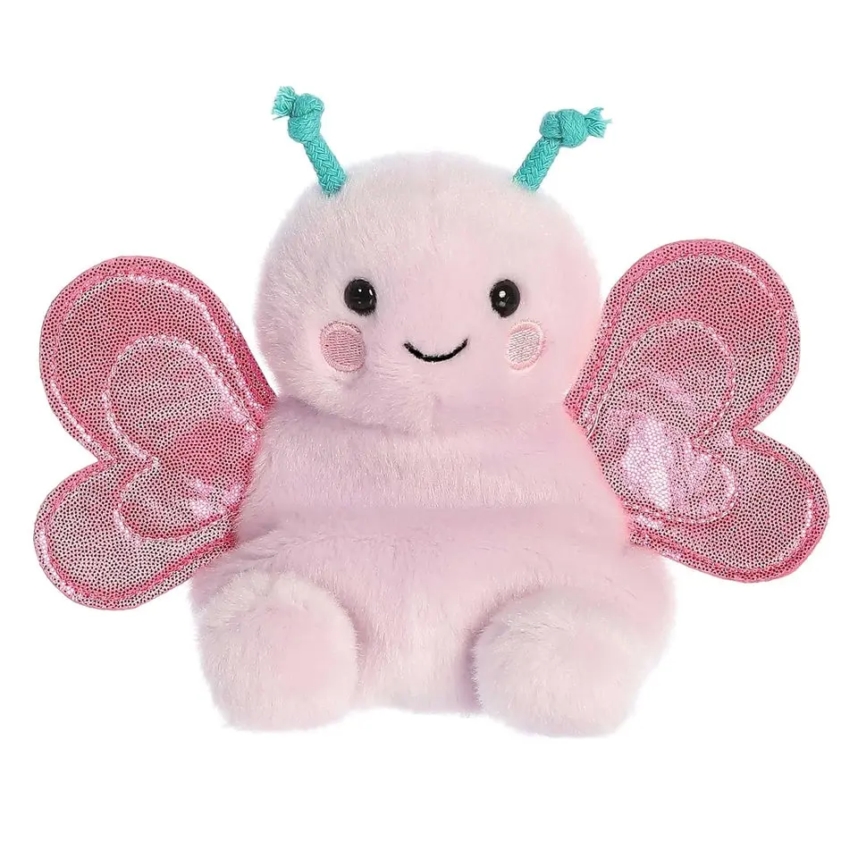 Aurora® Adorable Palm Pals™ Petunia Butterfly™ Stuffed Animal - Fun Collectible Plush for Kids and Adult Collectors - Perfect for Decorating Rooms and Birthday Gifts - Pink 6.5 Inches