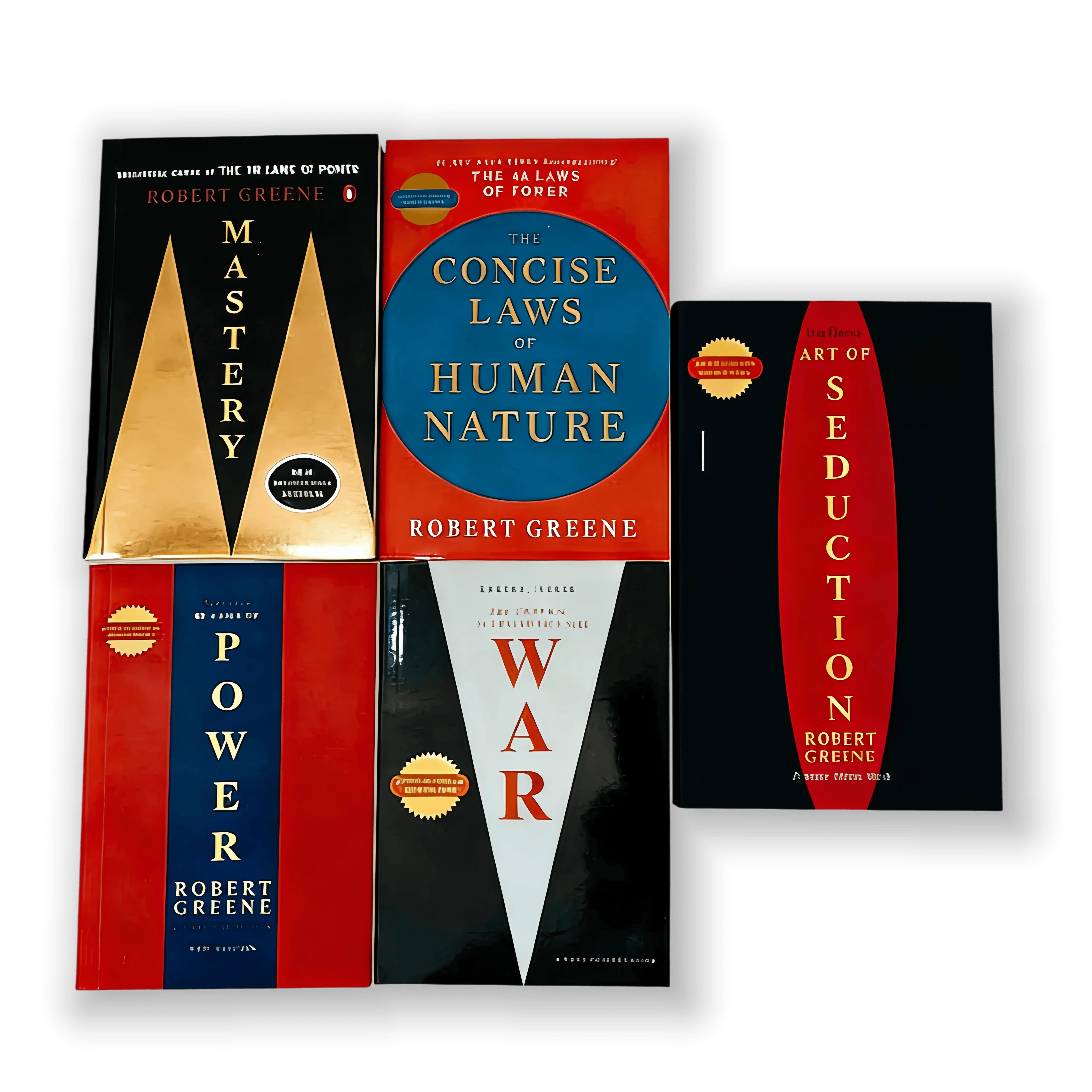Robert Greene The Concise 5 Books Set (The Concise 48 Laws Of Power, The Concise Laws of Human Nature, The Concise Mastery, The Concise Art of Seduction & The Concise 33 Strategies Of War)