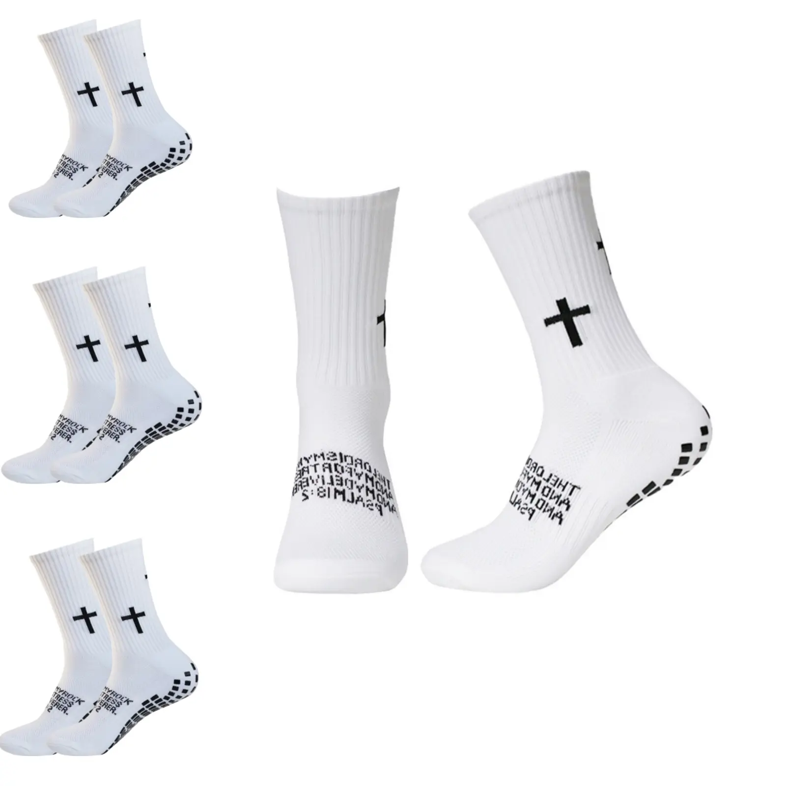 3/6/10 Pairs Christian socks Prayer socks Birthday Gifts for Dad,Men Husband Grandp Fathers Day Christmas White