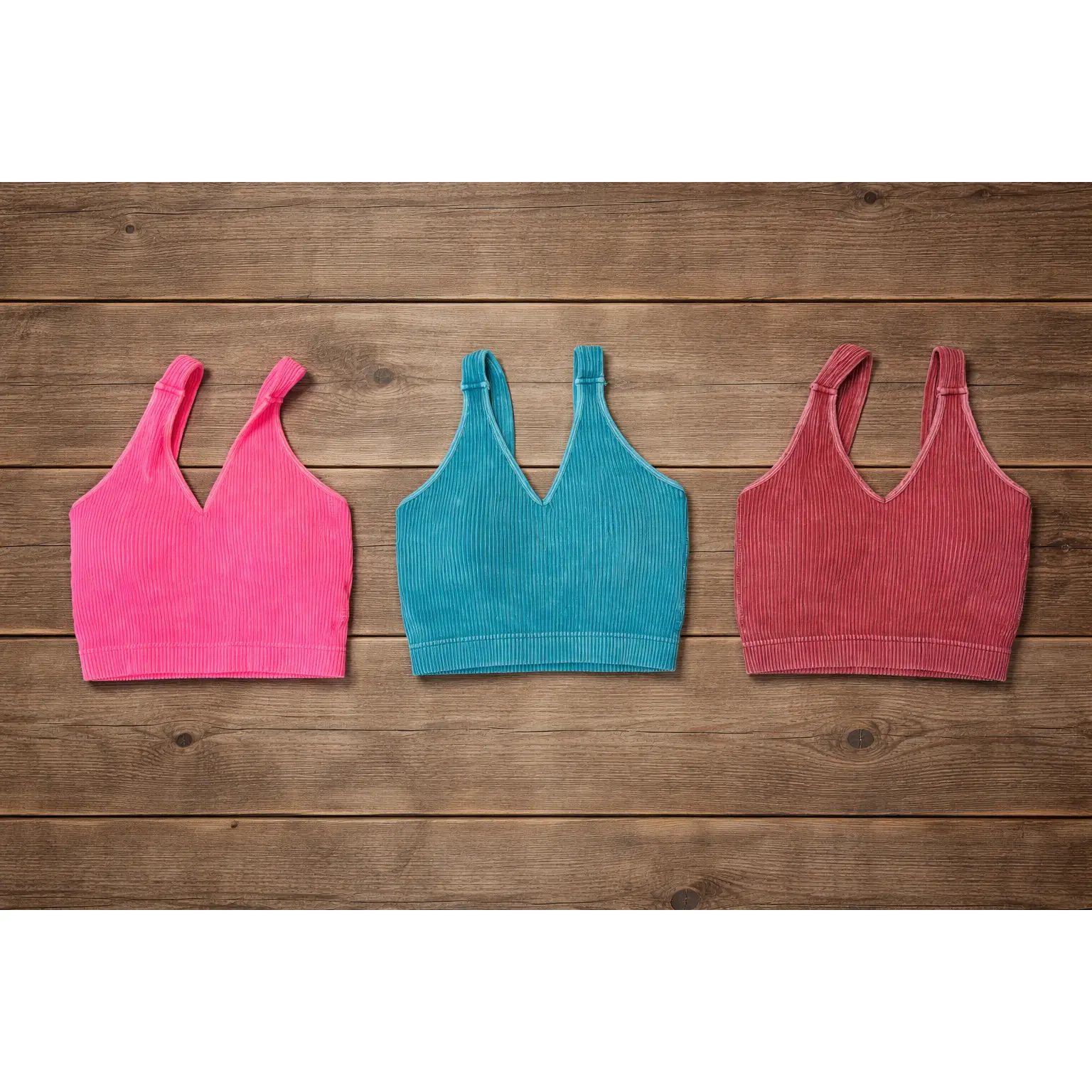 Ribbed Padded Crop Tank